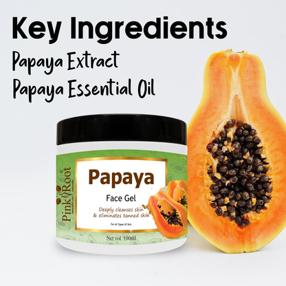 Pink Root Papaya Gel 100ml for Spot Removal, Brightening & Lightening With Papaya Extracts