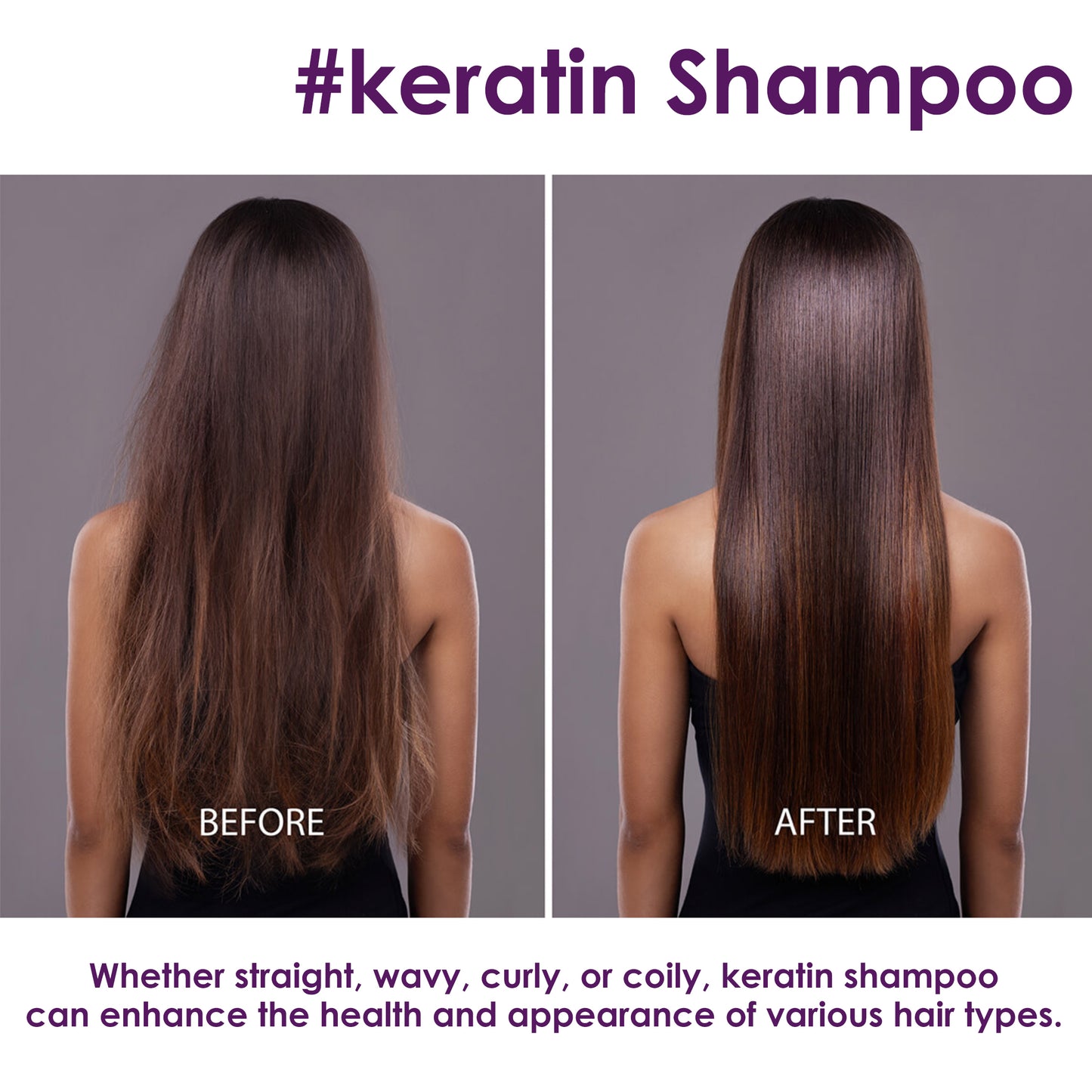 Pink Root Keratin Hair Shampoo (250 ml) for Smoothening of Hairs and Volume Enhancement