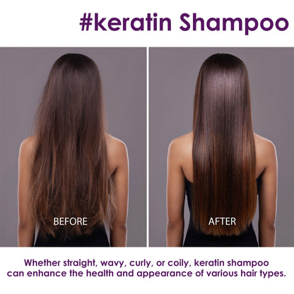 Pink Root Keratin Hair Shampoo (250 ml) for Smoothening of Hairs and Volume Enhancement