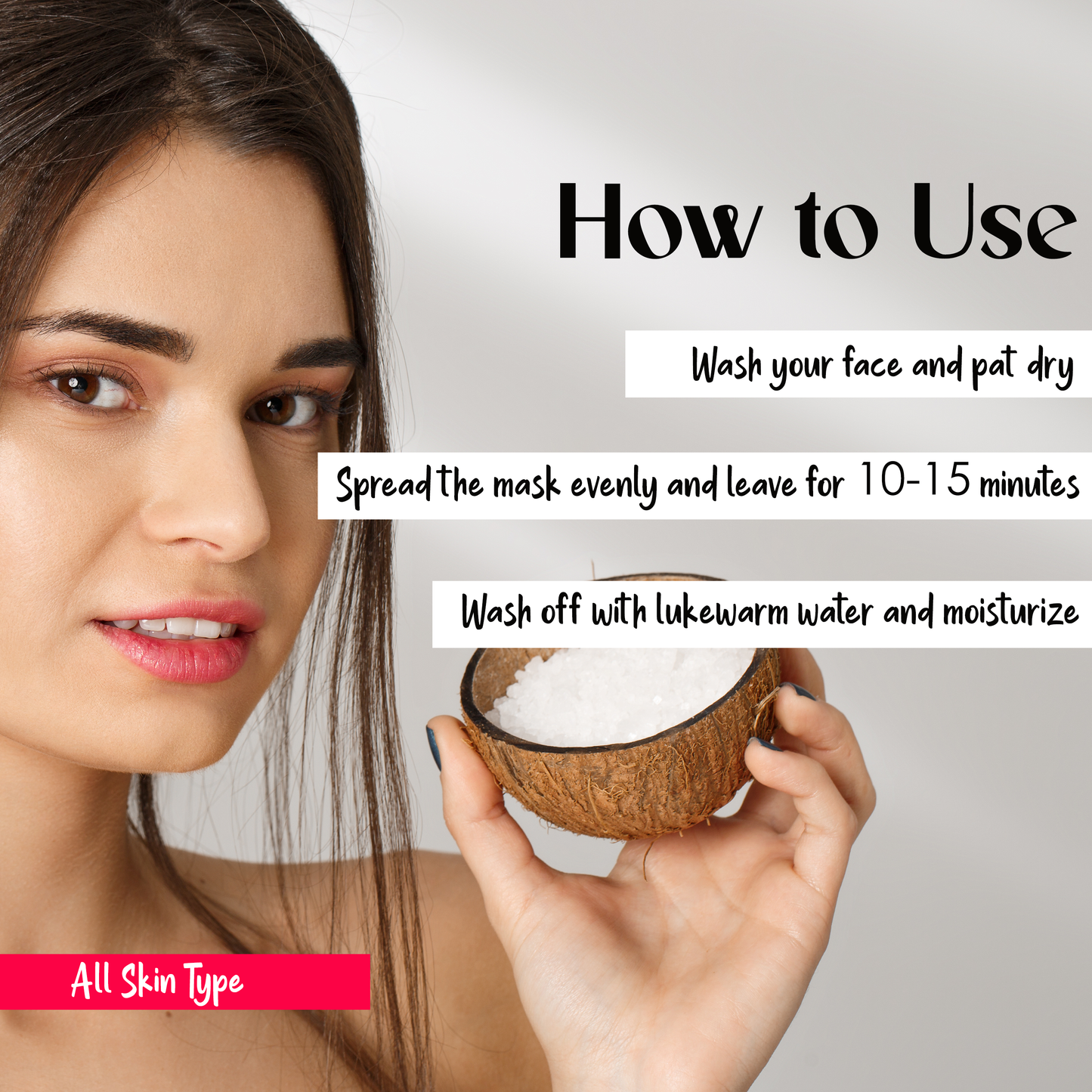 Pink Root Coconut Face Mask, Advanced hydration, Anti-aging, reduce blemishes, 100ml