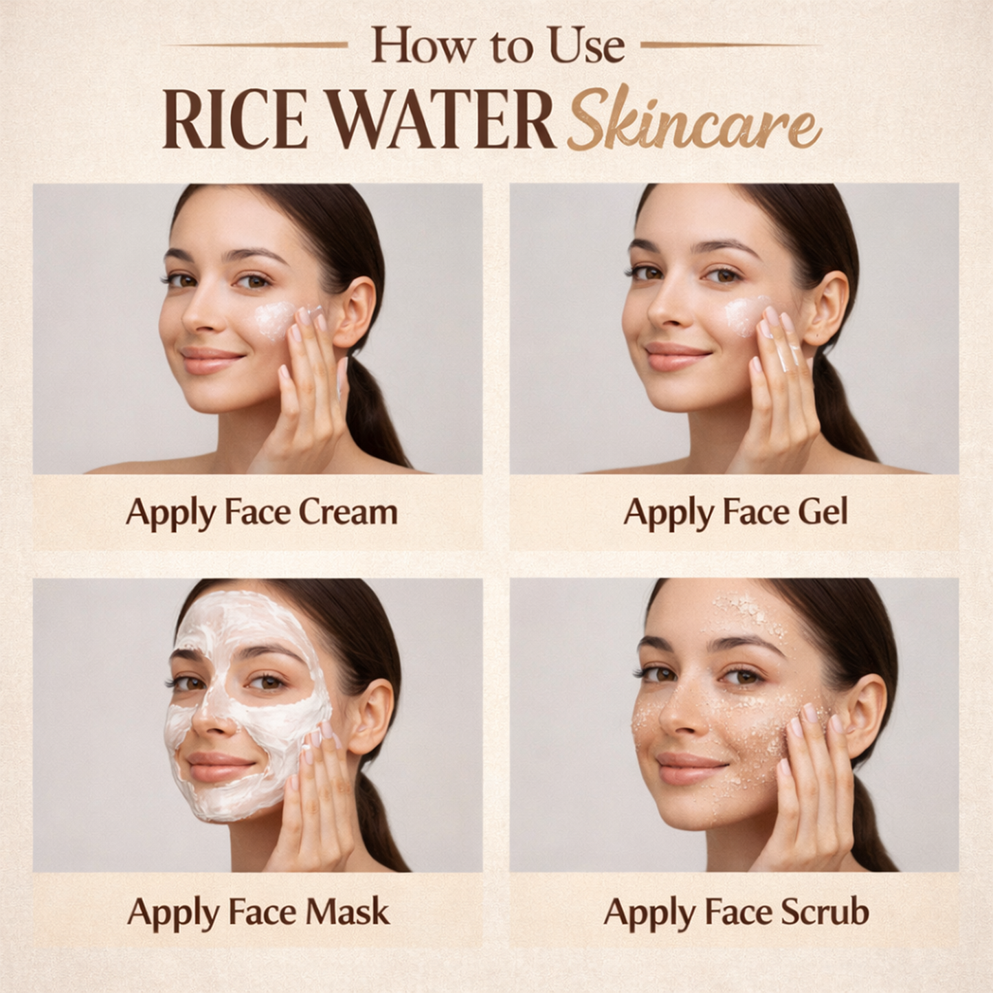 Korean Glass Skin Rice Water Facial Kit | Brightening, Hydrating & Nourishing Facial for Instant Glow