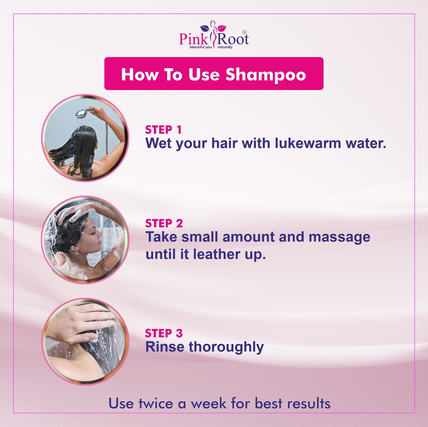 Pink Root Hair Spa Shampoo for Deep Nourishing Shampoo for Dry Hair, Long & Health Hairs (250 ml )