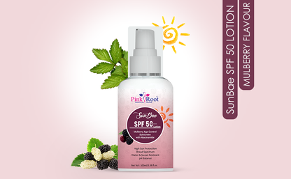 Pink Root Mulberry Sunscreen SPF 50 PA+++ – No White Cast 100ml