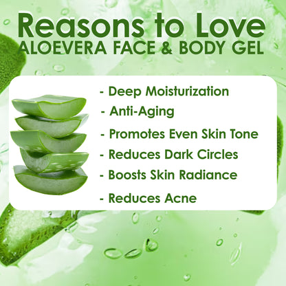 Pink Root Aloevera Gel 500ml, For Repairing & Soothing Skin | Contains Aloe Vera & Vitamin E for Skin