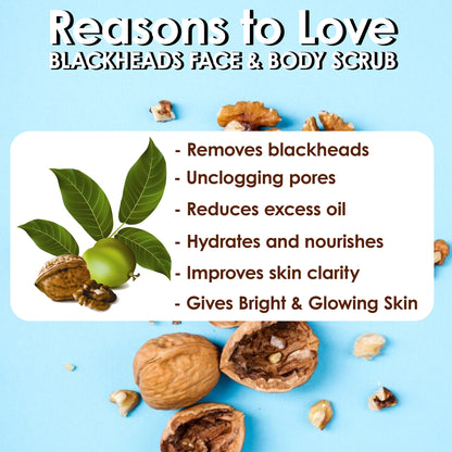 Pink Root Blackheads Scrub with Walnut Apricot Scrub (500 ml) for Removing Blackheads, Whiteheads, Dirt Removal & Tan Removal