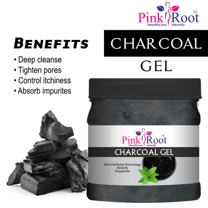 Pink Root Charcoal Skin Purifying Gel 500ml for Oil Control & Tan Removal