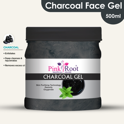 Pink Root Charcoal Skin Purifying Gel 500ml for Oil Control & Tan Removal