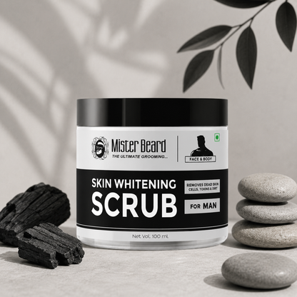 Mister Beard Skin Whitening Scrub 100gm, Anti Aging, Anti Tan, Removes Dead Skin
