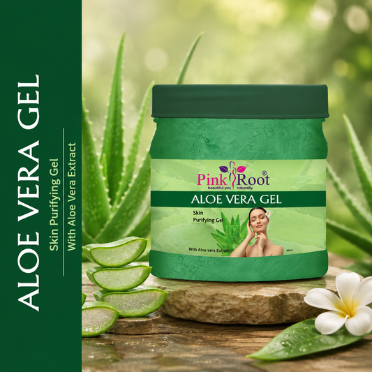 Pink Root Aloevera Gel 500ml, For Repairing & Soothing Skin | Contains Aloe Vera & Vitamin E for Skin