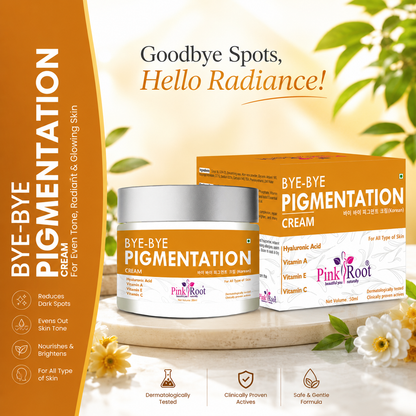 Pigmentation Removal Cream by Pink Root 50ml - Reduce pigmentation, dark spots, blemishes & scars