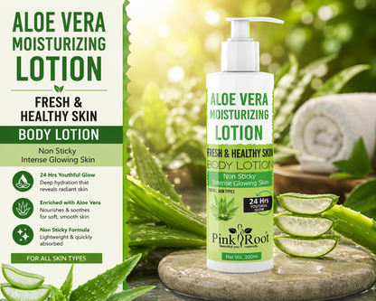Pink Root Aloevera Cleansing Milk ,Smooth Soft & Clean Skin for Healthy & Brightening Skin (200 ml)