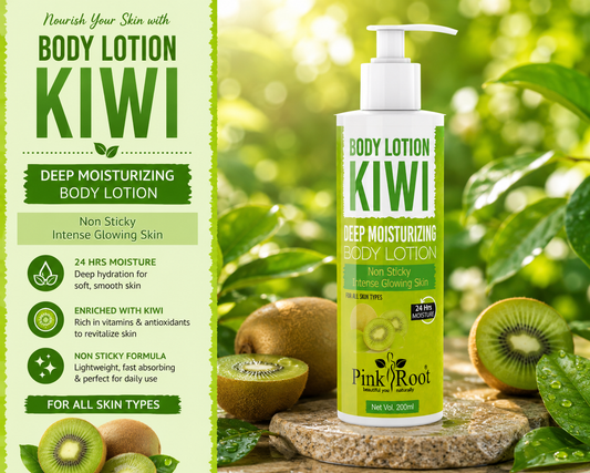 Pink Root Kiwi Body Lotion | Intensive Care Deep Moisture Body Lotion with Pure Kiwi Extract  (200 ml)