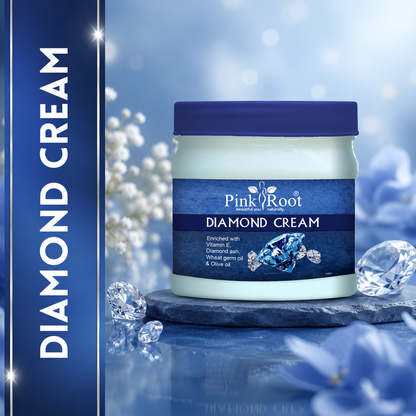 Pink Root Diamond Cream 500ml, For Crystal Clean Skin, Moisturising Skin & Glowing Radiant Skin
