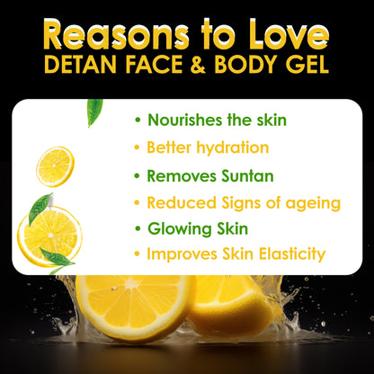 Pink Root Detan Gel 500ml, Skin Brightening Ubtan Face Gel For Glowing Skin,Tan Removal, Whitening, Depigmentation, Oil Control, Acne & Fairness