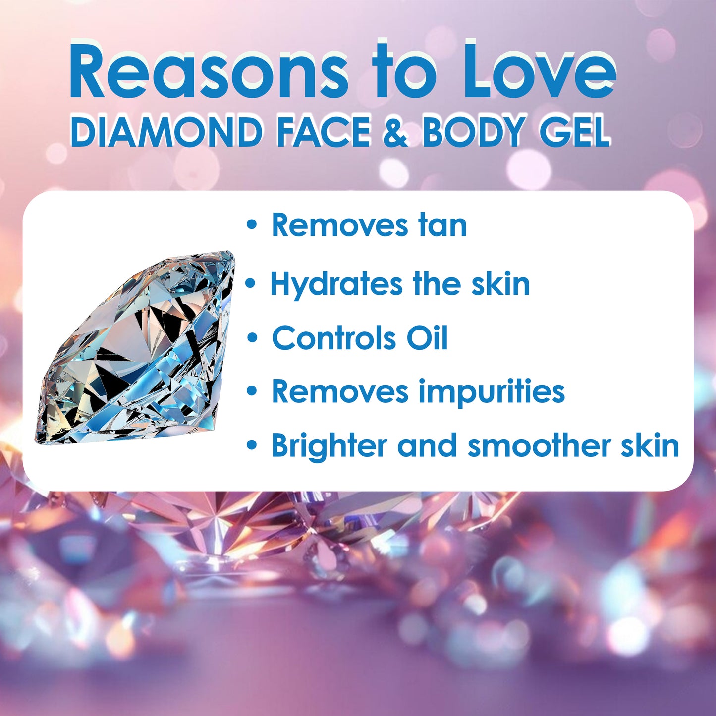 Pink Root Diamond Face And Body Gel |Skin Whitening, Tightening & Dark Spot Removal Face Gel (500 ml)