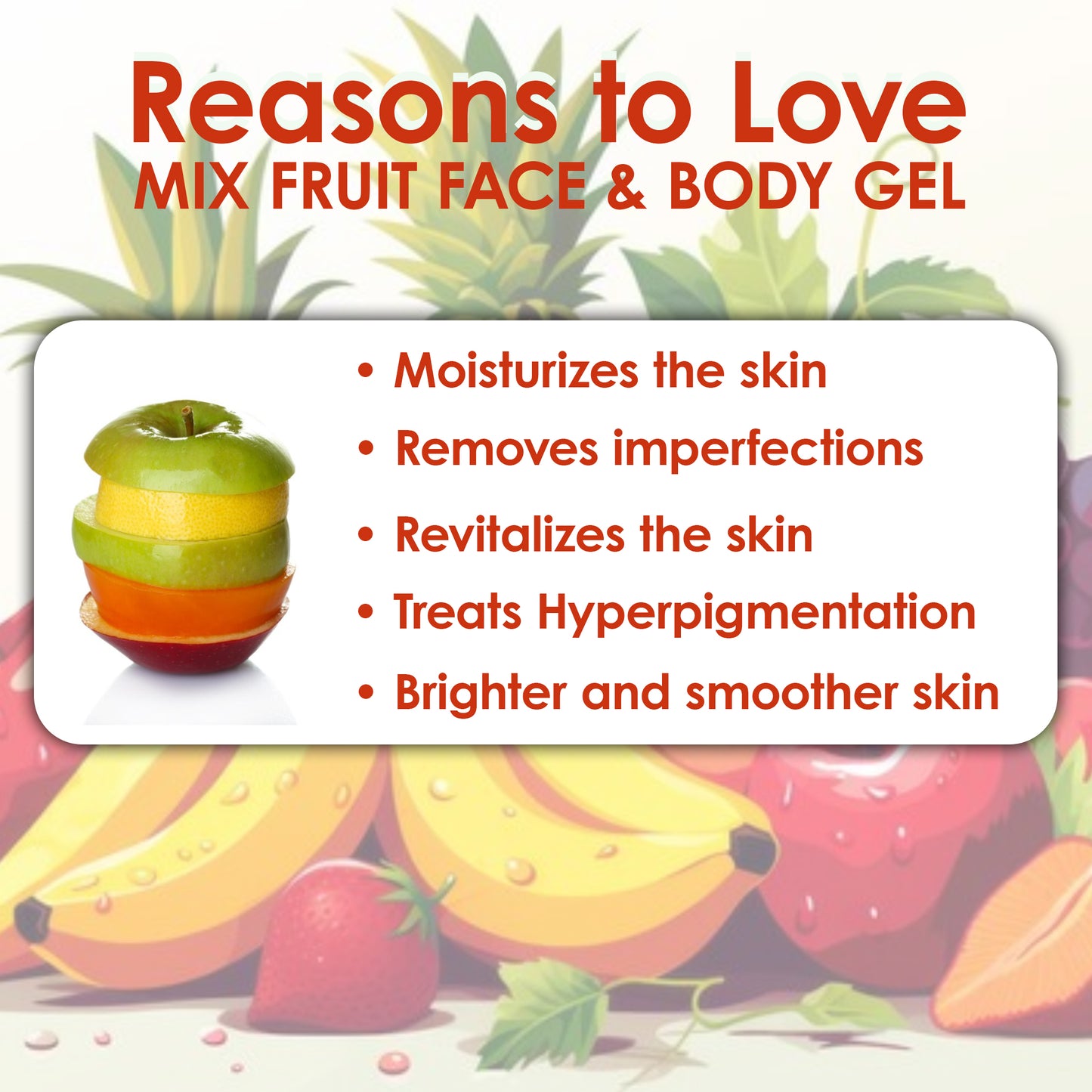 Pink Root Mix Fruit Gel 500ml, Enriched with Aloe Vera & Papaya Extract,Vitamin E Oil for Removing dead cells & Nourishing Skin (500 ml)