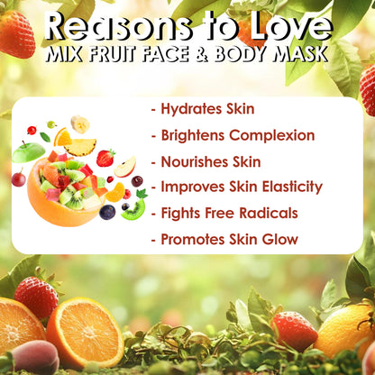 Pink Root Mix Fruit  Mask 500ml, Enriched with Vitamin E, Aloe Vera Extract for Removing dead cells & Nourishing Skin (500 ml)
