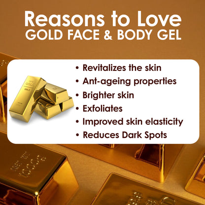 Pink Root Gold Gel With Jasmine & Gold leaf extract 500ml for Skin Brighening | Anti Ageing