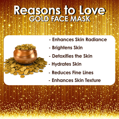 Pink Root Gold Mask Enriched with Orange Peel & Gold Dust (500 ml), Removes Blackhead, Anti Ageing, Anti Pimple, Gold Radiance Skin