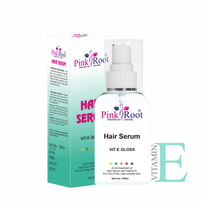 Pink Root Vitamin E Hair Serum for Smooth & Shiny Hair