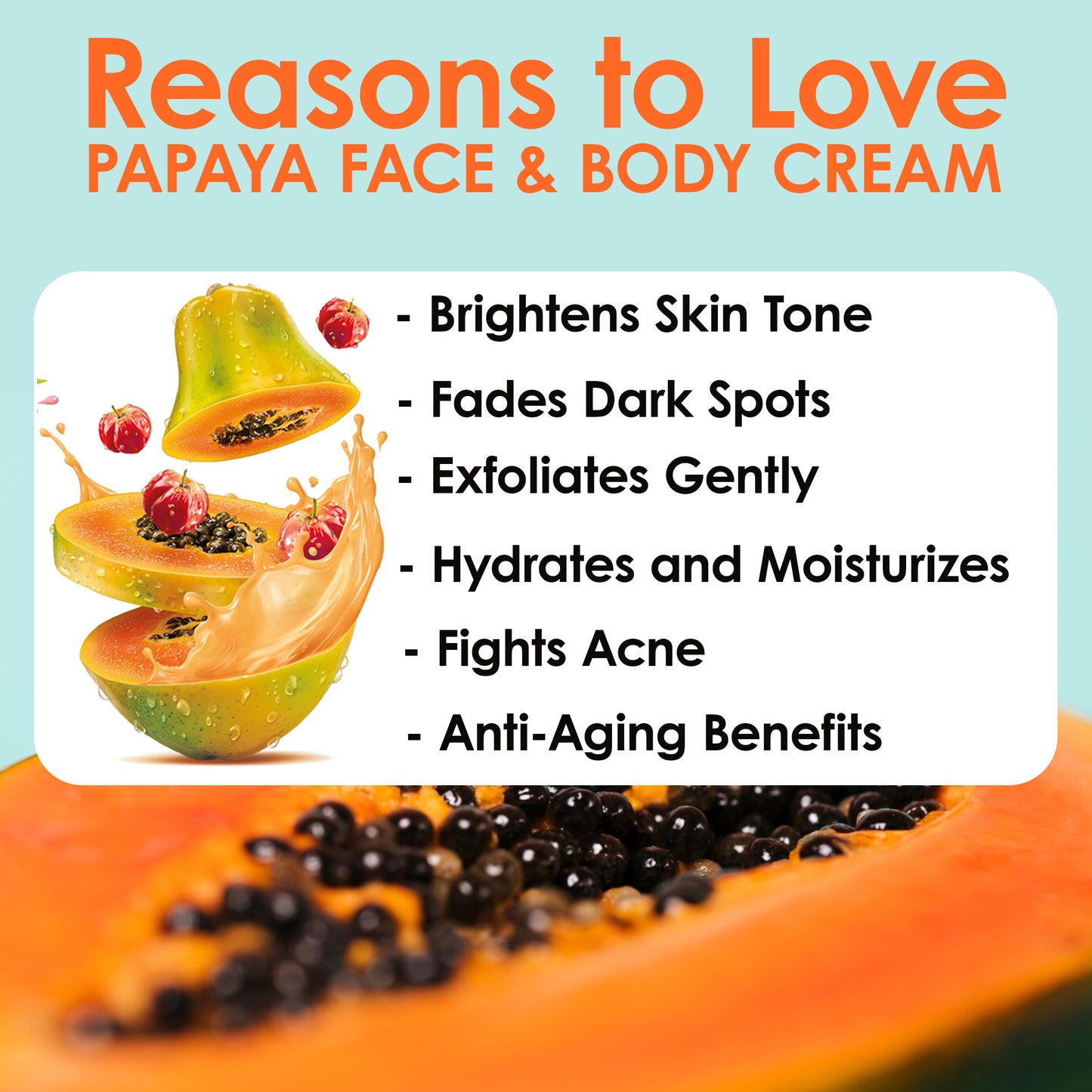 Pink Root Papaya Cream 500ml, with Papaya Extract & Vitamin E Oil for De-Pigmentation, Acne Removal & Skin Whitening