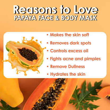 Pink Root Papaya Mask Enriched with papaya extract 500gm, for Skin Brightening, Skin Hydration, Deep Cleansing, Skin Brightening, Moisturization & Nourishment