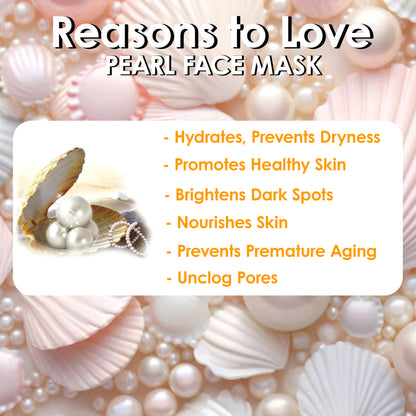Pink Root Pearl Mask Enriched with Pearl Ash 500gm - Reduce Pores, Brightening & Deep Cleansing Pearl Facial Mask 