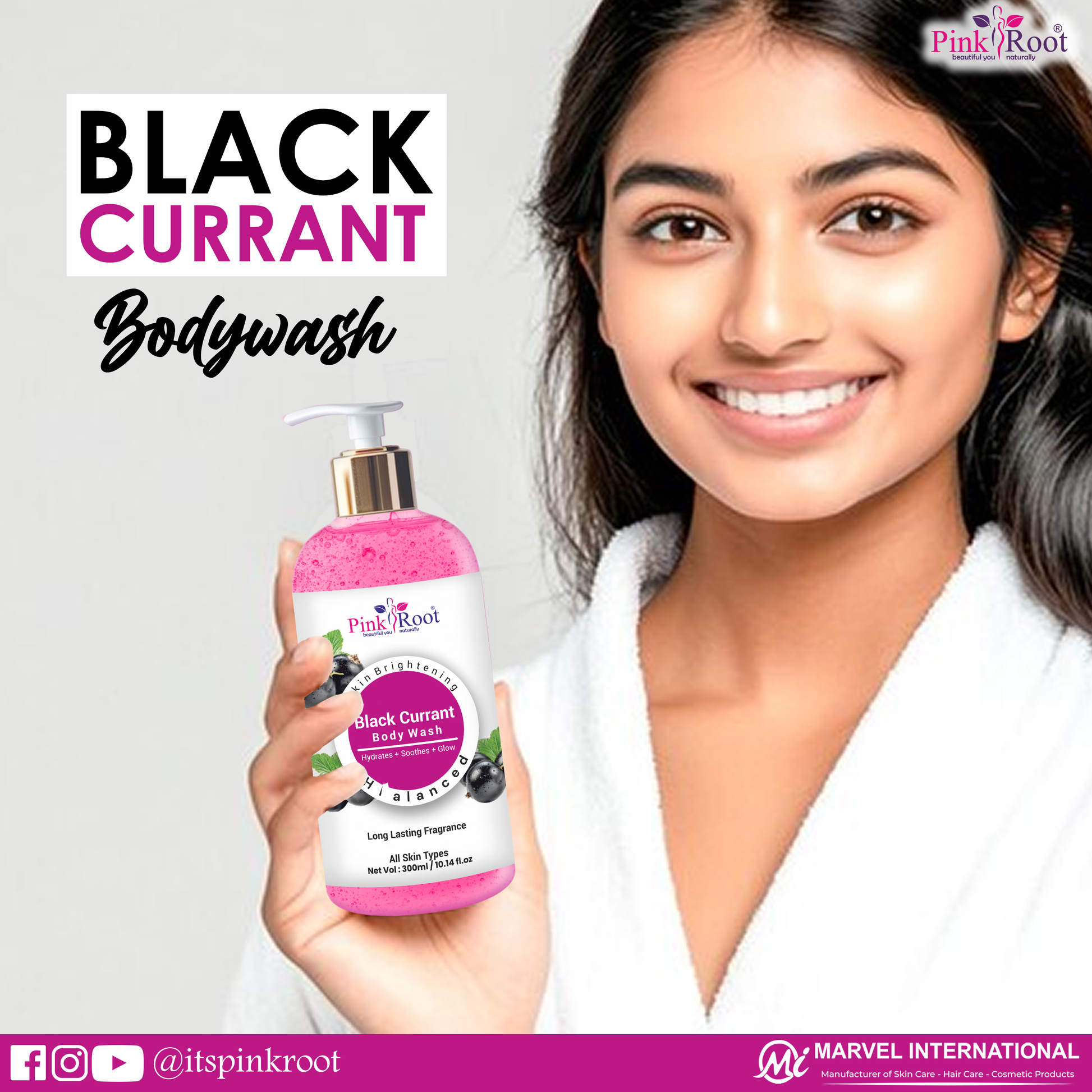 Pink Root Black Currant Body Wash Shower Gel ...