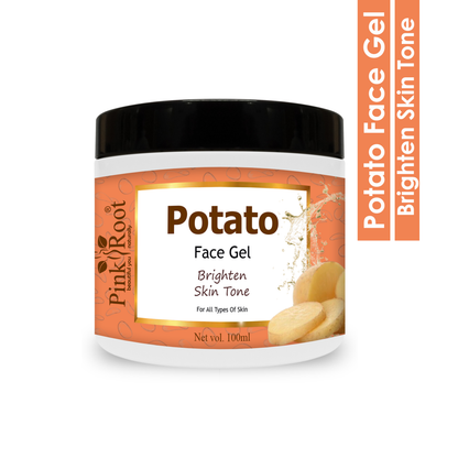 Pink Root Potato Face & Body Massage Gel 100ml for relief to sun-damaged skin, brightens skin tone (100 g)