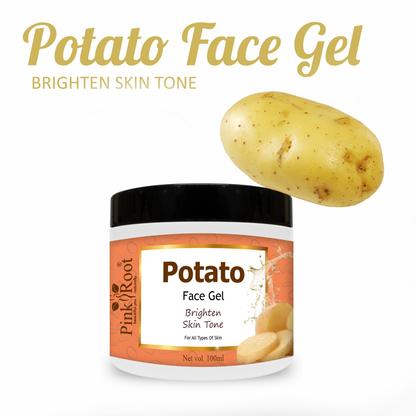 Pink Root Potato Face & Body Massage Gel 100ml for relief to sun-damaged skin, brightens skin tone (100 g)