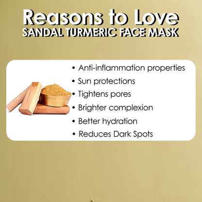 Pink Root Sandal & Turmeric Mask with Aloe Vera extract 500gm for Glowing & Brightening Skin