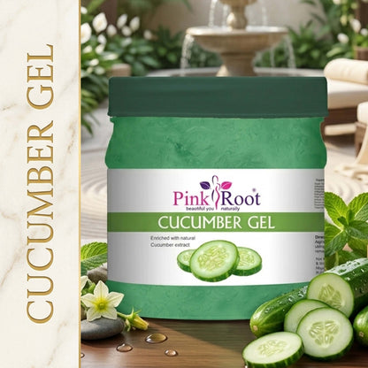 Pink Root Cucumber Gel 500ml for Skin Hydrating, Soothing Light Weight Formula, Helps Reduce Redness, Puffiness & Blemishes