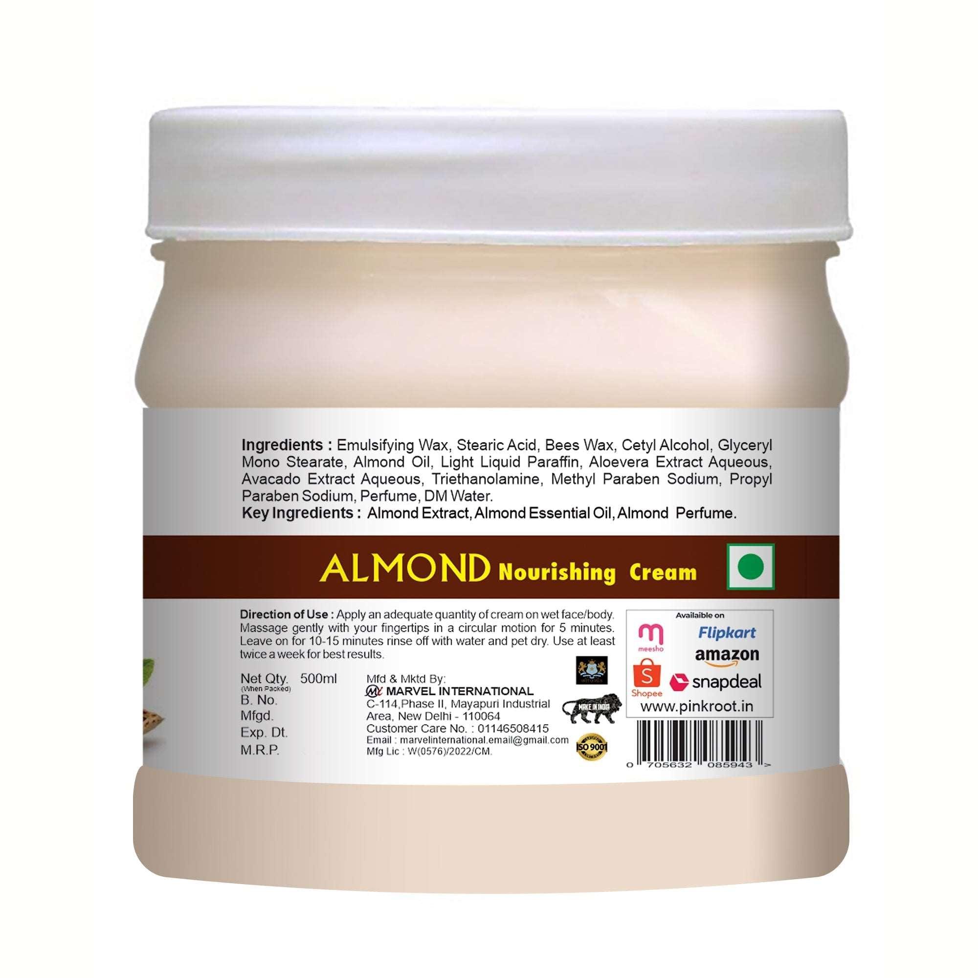 Almond Nourishing Cream with Almond Oil 500ml