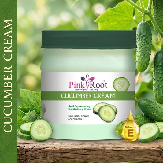 Pink Root Cucumber Cream Cool Rejuvenating Moisturising Cream | Cucumber extract and Vitamin E (500 ml)