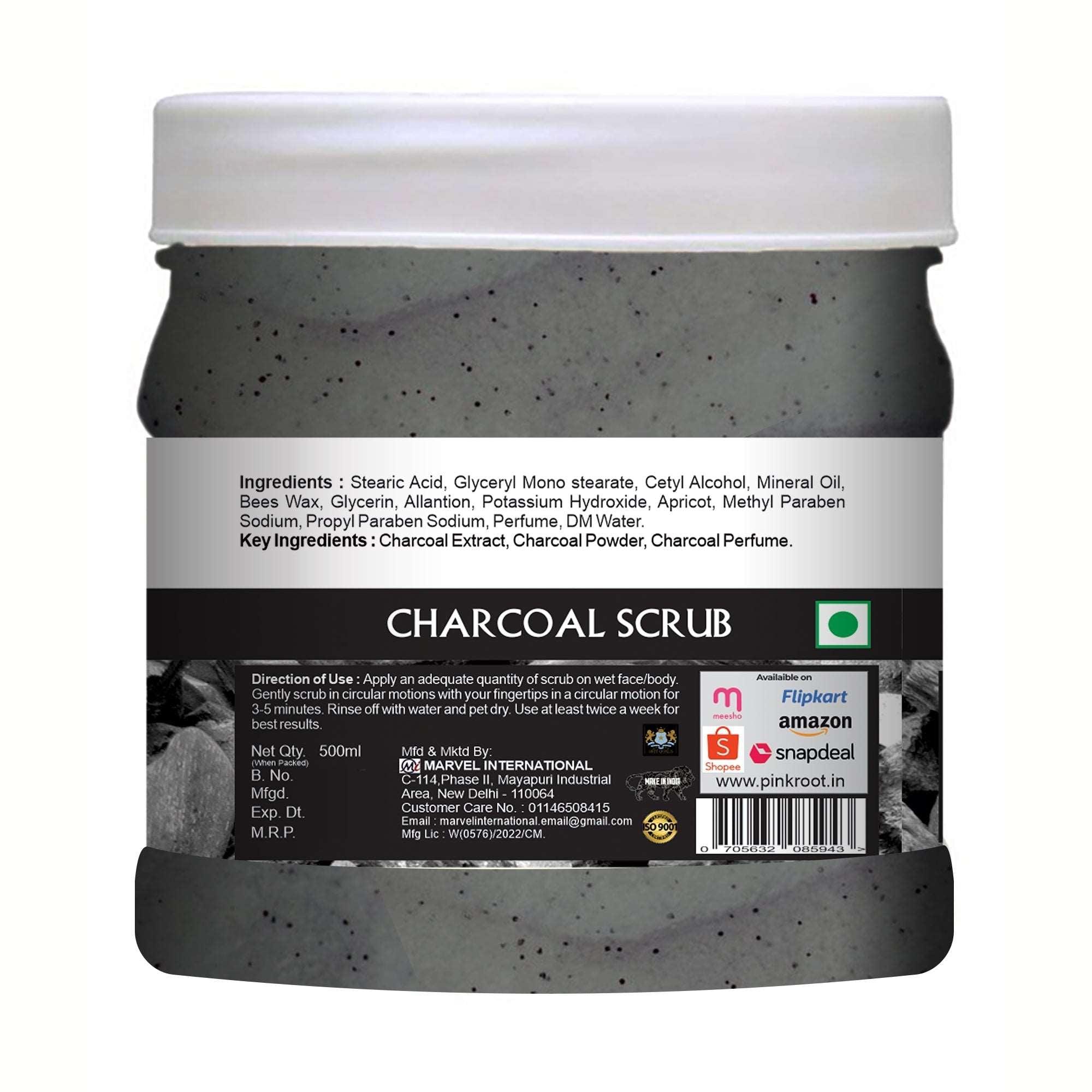 Charcoal Scrub Exfoliating-Deep Cleansing 500ml