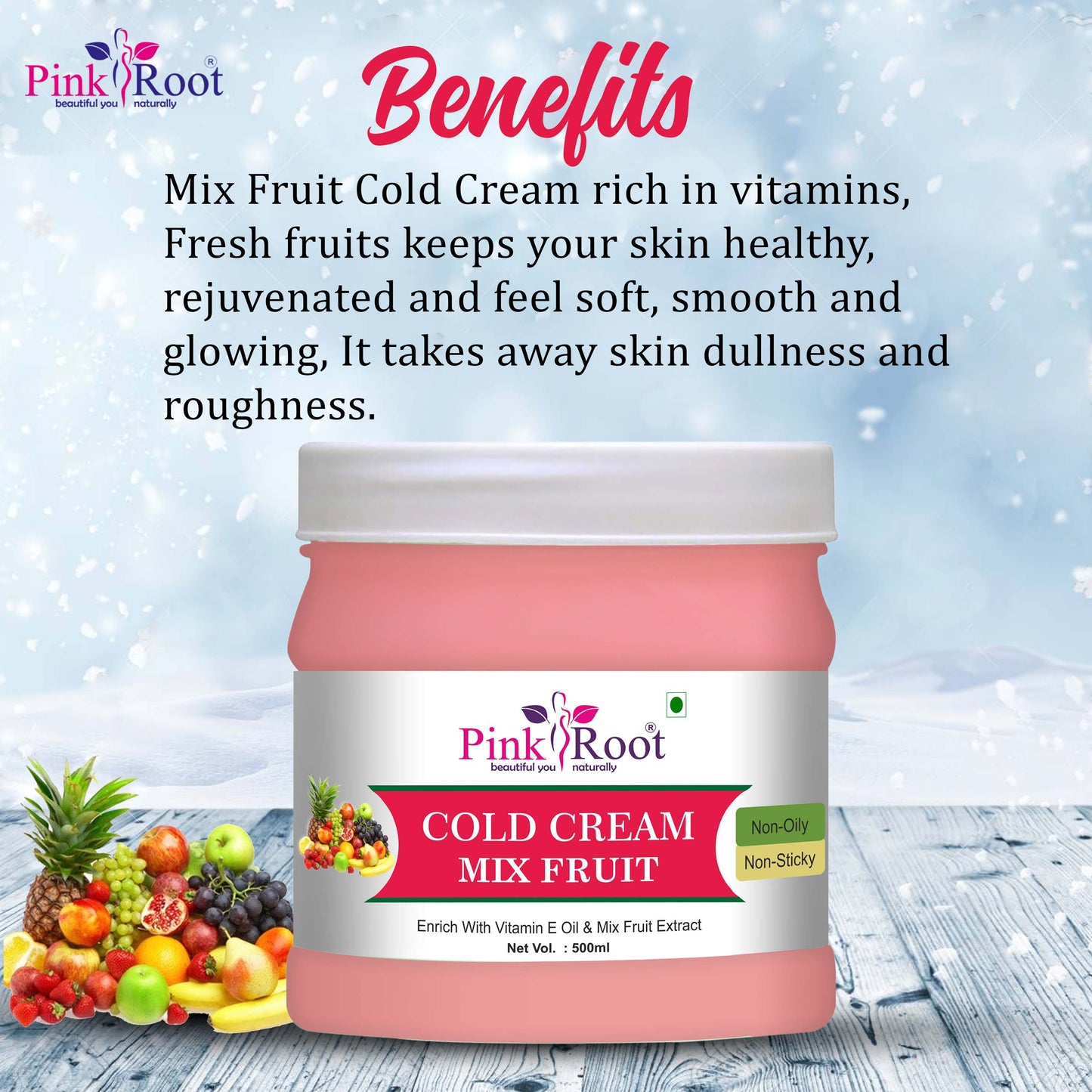 Pink Root Mix Fruit Cold Cream -500ml