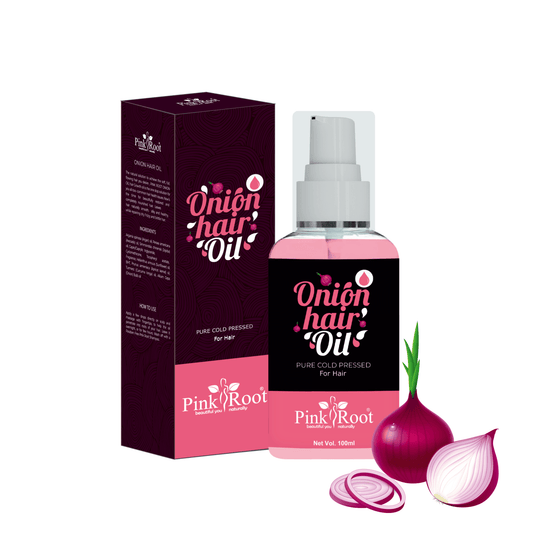 Pink Root Onion Hair Oil 100ml, Applied For Hair Growth, Anti-hair Fall, Healthy Scalp, Conditioning, Removing Lice, Prevents Greying