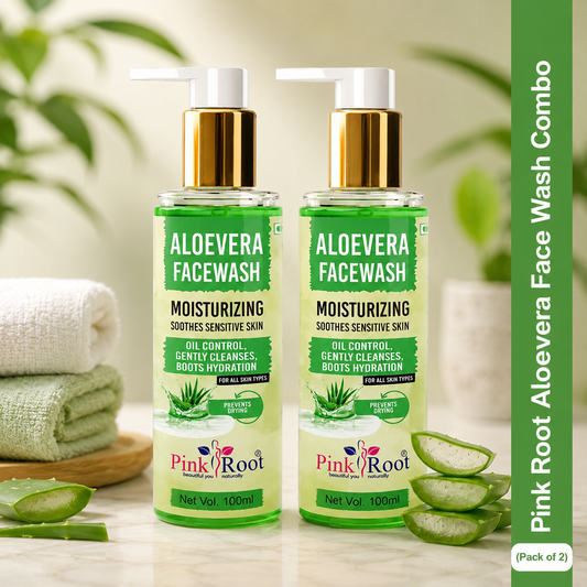 Pink Root Aloevera Face Wash (Pack of 2)