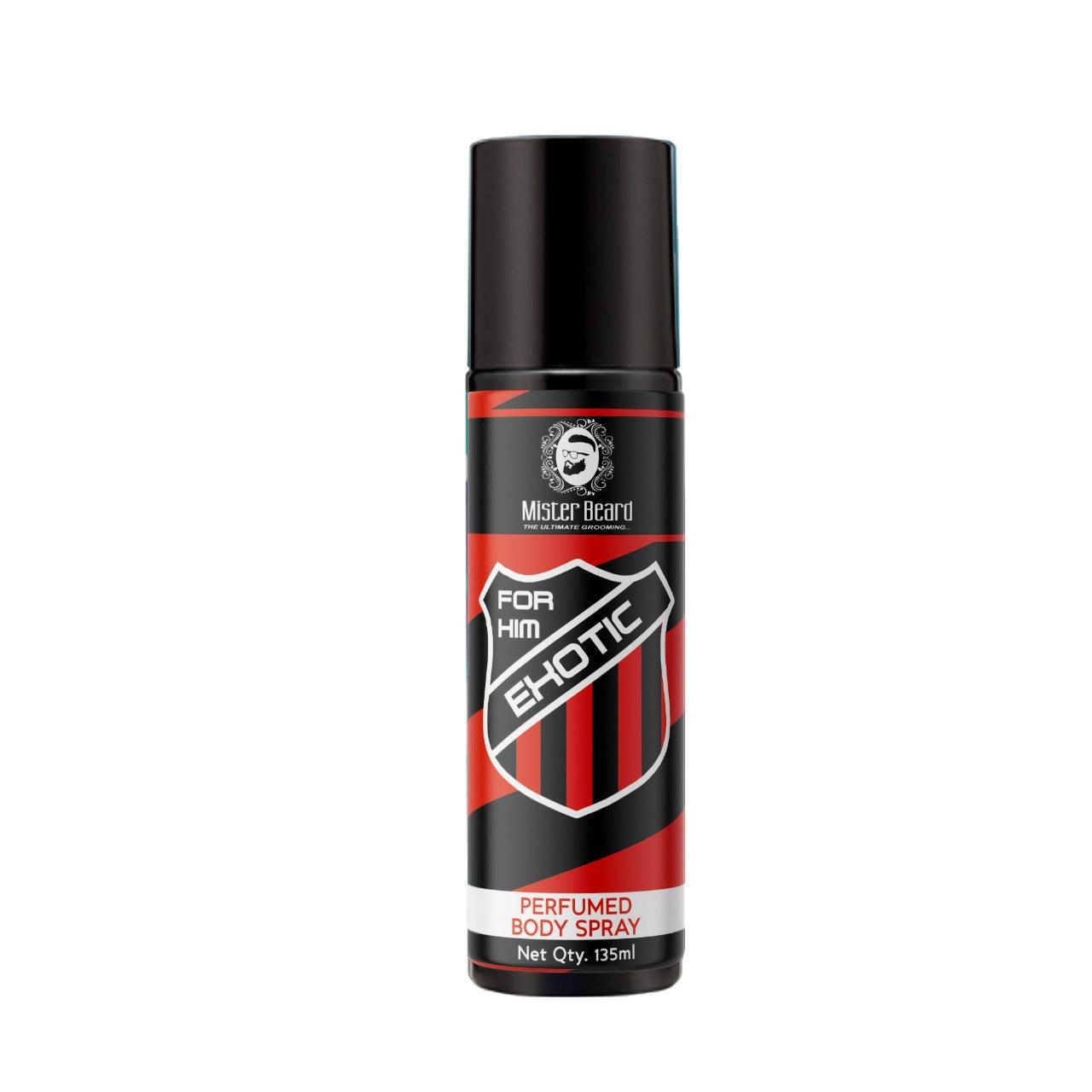 Mister Beard Exotic Deodorant Spray Body Spray - For Men 135 ml - Pink Root