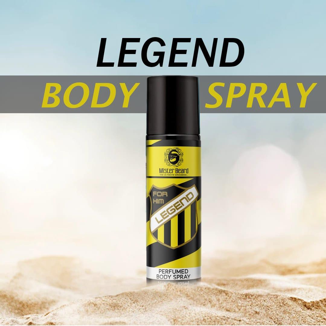 Mister Beard Legend Deodorant Spray Body Spray - For Men 135 ml - Pink Root