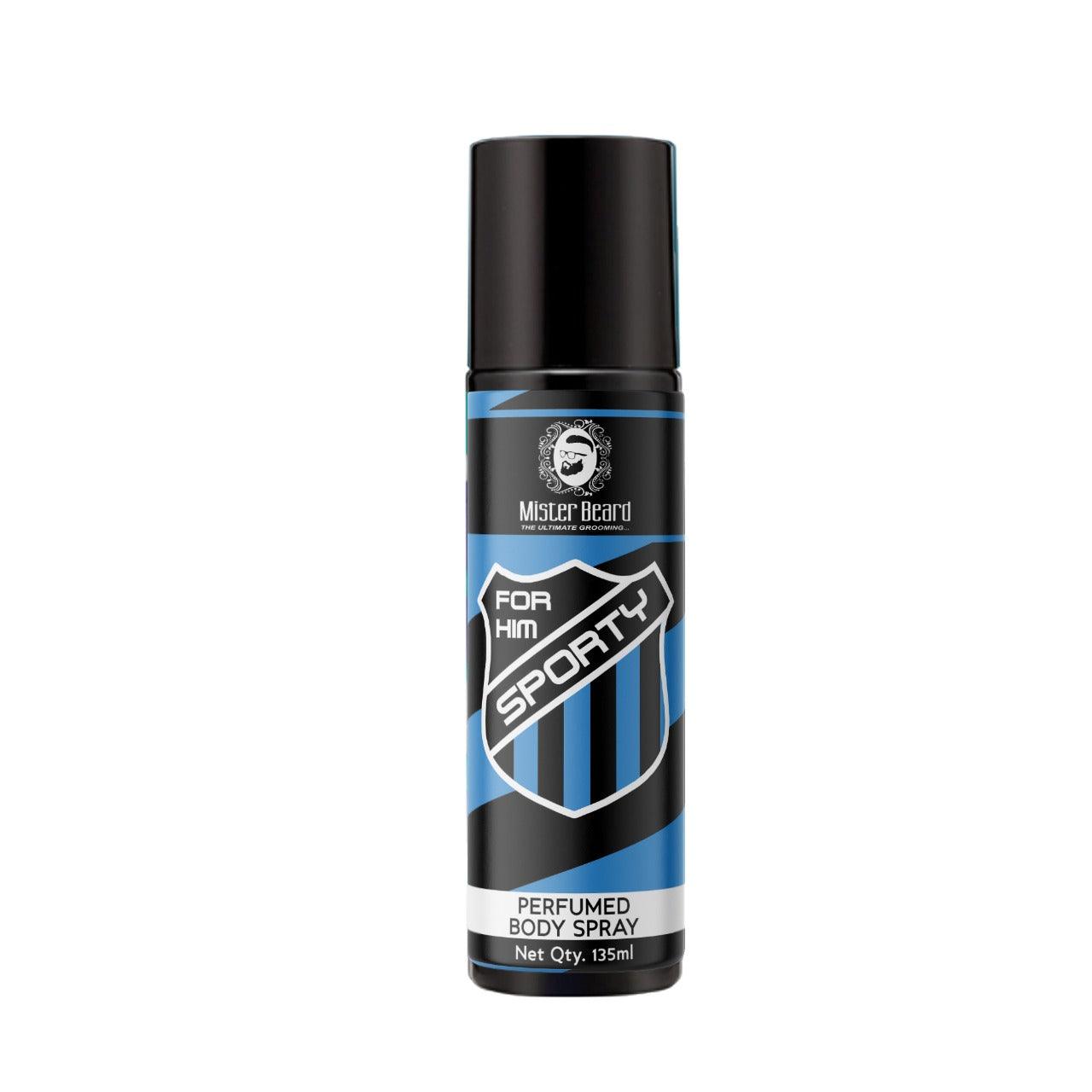 Mister Beard Sporty Deodorant Spray Body Spray - For Men 135 ml - Pink Root