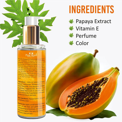 Pink Root Papaya Tan Removal Face Wash 100ml - Face Wash with Vitamin C, Papaya and Lemon For Dark Spot Reduction and clear Skin- Face Wash