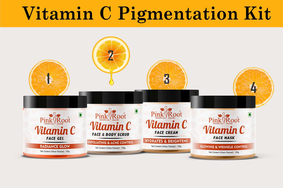 Pink Root Vitamin C Pigmentation and Brightening Kit, 400ml - Pink Root