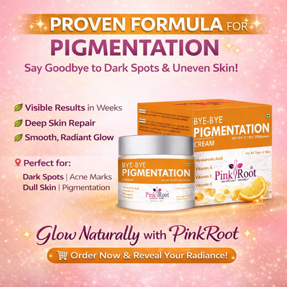 Pigmentation Removal Cream by Pink Root 50ml - Reduce pigmentation, dark spots, blemishes & scars