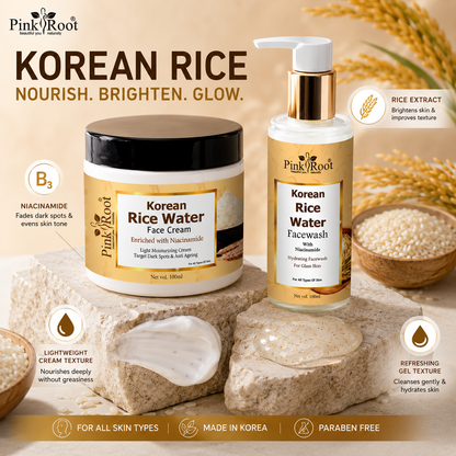 rice face cream with Rice face wash  combo pack
