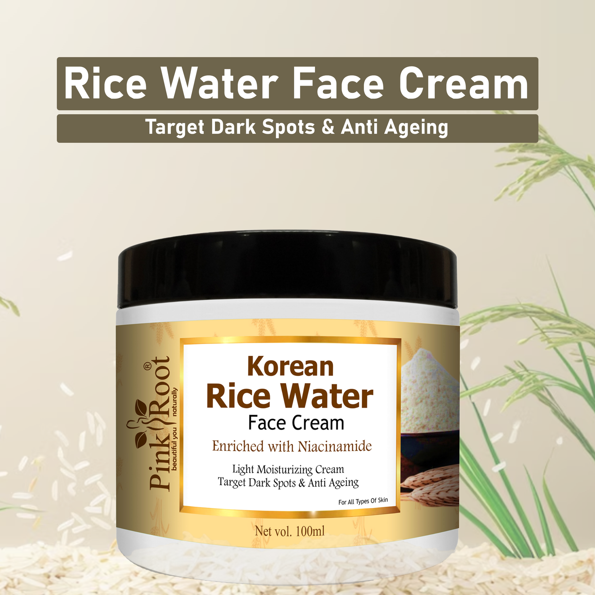 KOREAN RICE WATER FACE &BODY CREAM PINKROOT