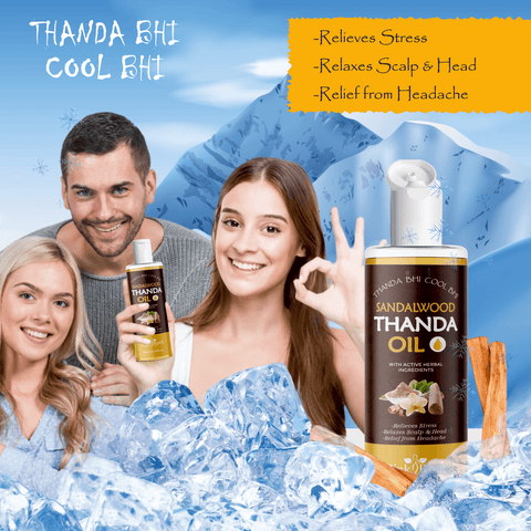 Sandalwood Thanda Hair Oil 200ml - Pink Root