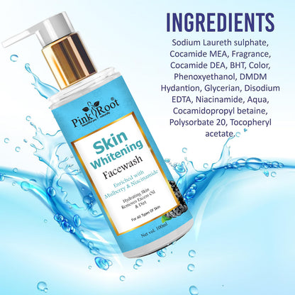 New Advance Formula Pink Root Skin Whitening Face Wash 100ml - Deep Cleansing Skin Whitening Facial Foam, face wash, for all skin types Face Wash