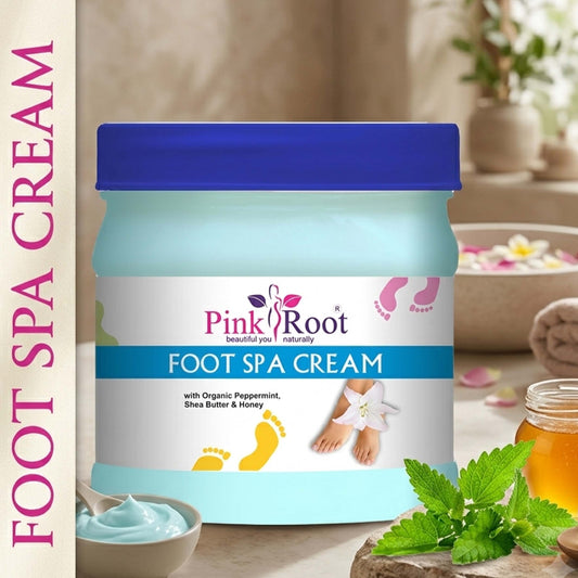 Pink Root Foot Spa Cream with Shea Butter & Olive for Healing Cracked Heels