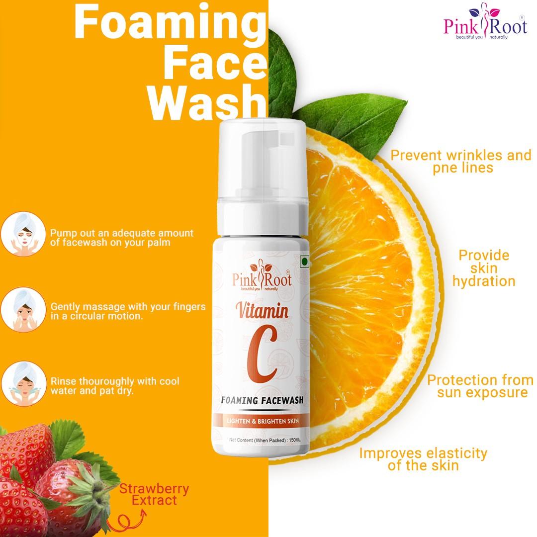 Vitamin C Foaming Face Wash 150ml - Pink Root